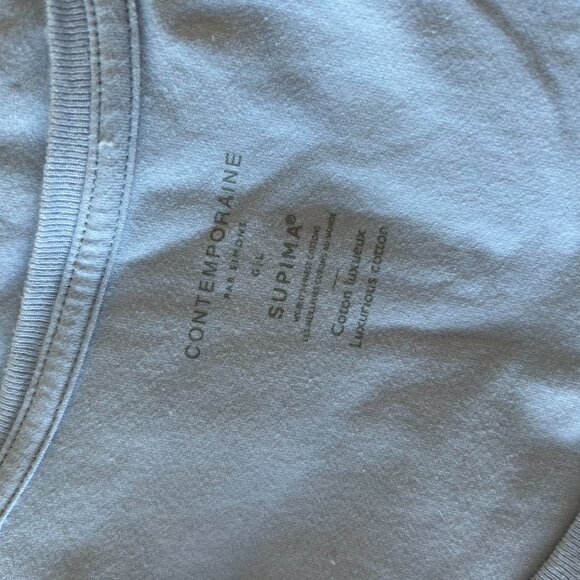 Simons Contemporaine Tank Top Blue Supima Cotton Women's Size Large, very soft! - Picture 4 of 4